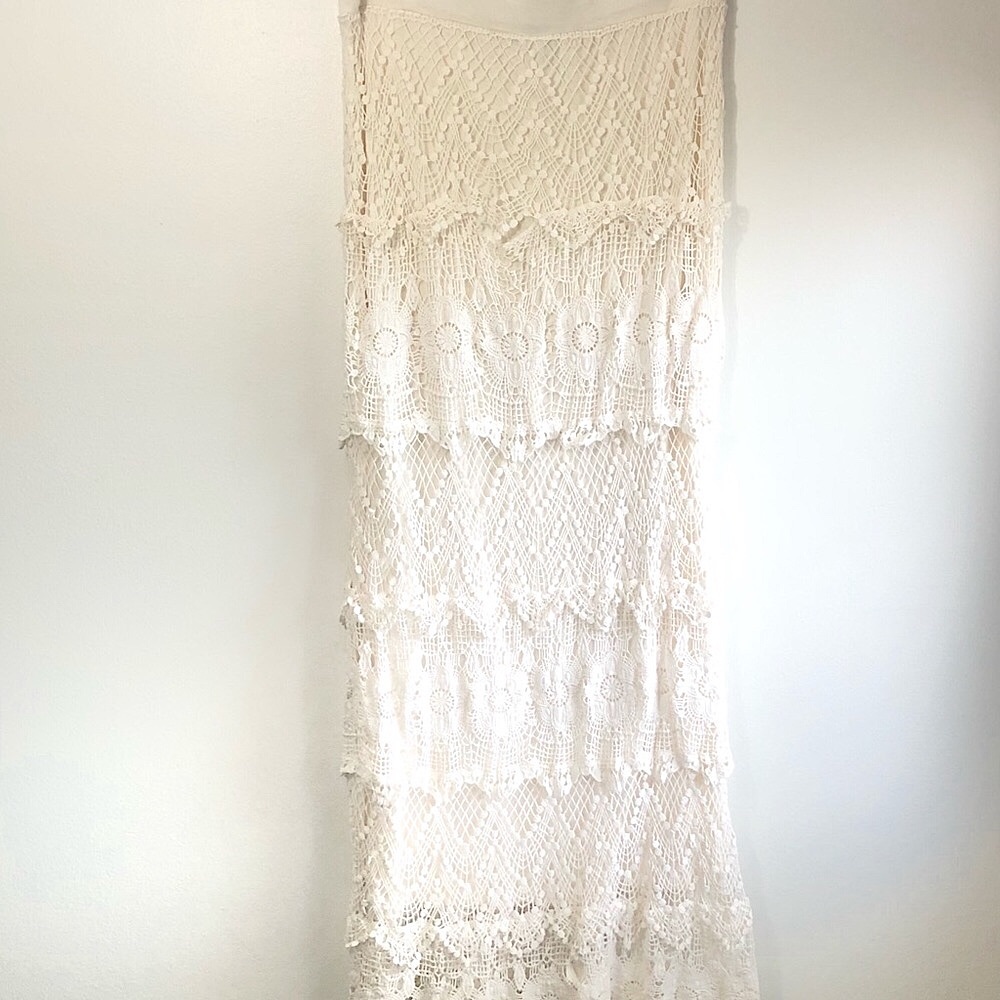 Kate & Mallory crochet lace maxi skirt